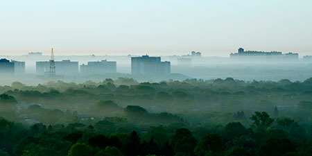 Smog hover over city