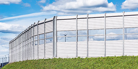 Acoustic barrier wall
